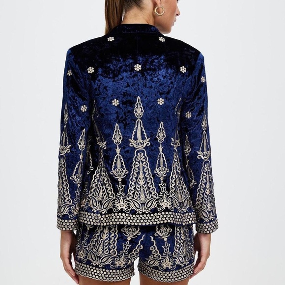 Lenni The Label Shadow Shorts Embroidered Medium Vintage inspired - Picture 2 of 4